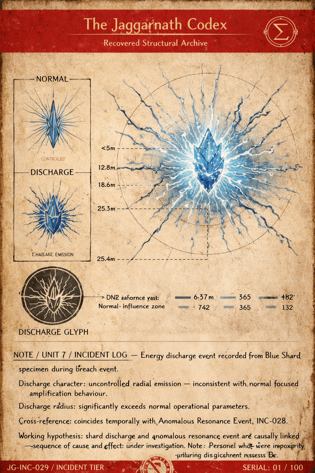 Blue Shard — Energy Discharge Record