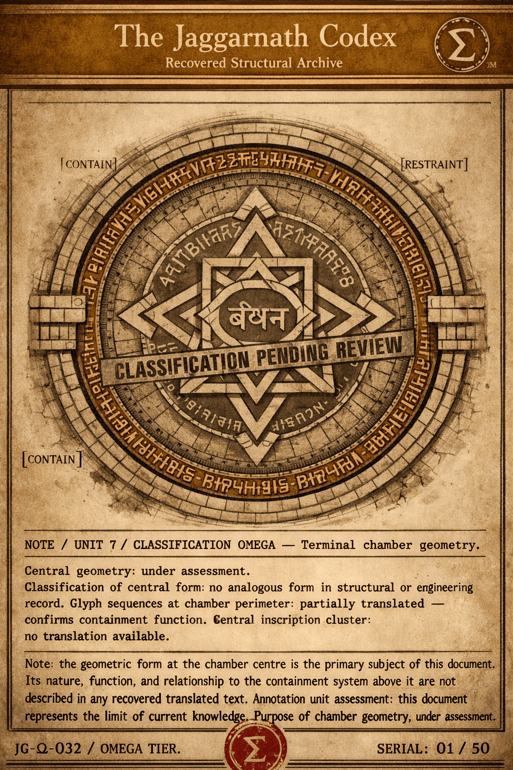Terminal Chamber Geometry — Classified